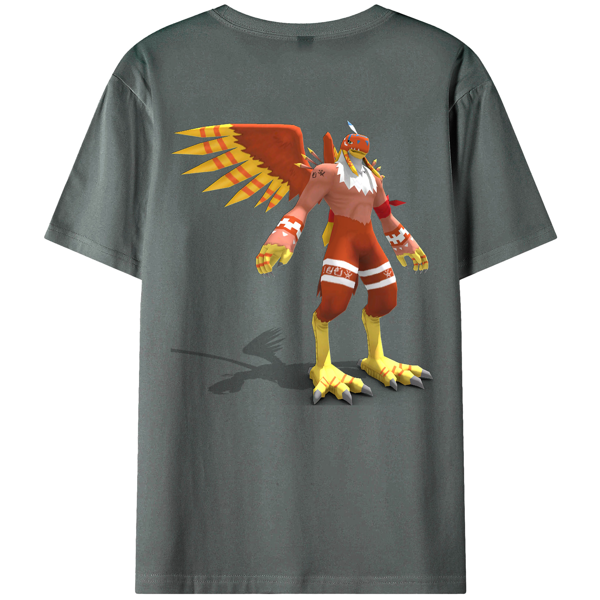 （画像用） Digimon デジタルモンスター/デジモン 綿100％半袖Tシャツ（背面プリント）